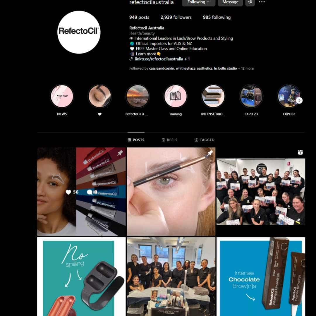 refectocil instagram - refectocil social media - Brow & Lash Tinting Services - How To Promote with Refectocil - Effective Strategies for Marketing Brow & Lash Tinting Services with RefectoCil
